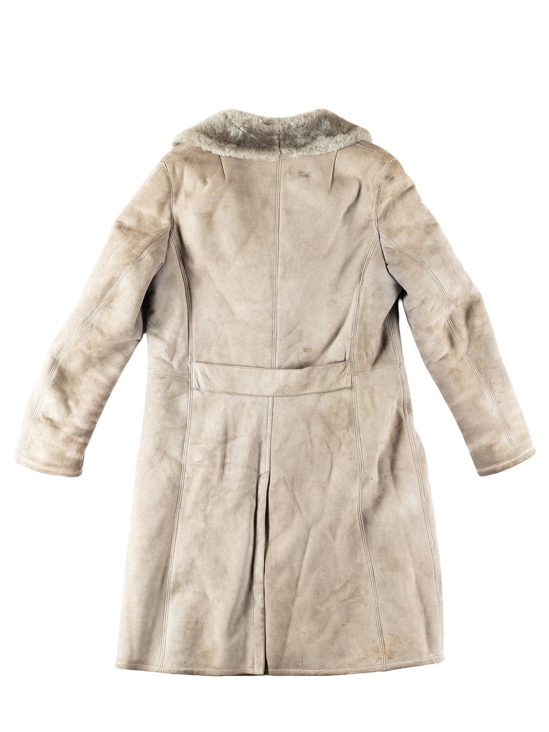 Vintage 80's Men Sheepskin Coat in GrayVN146
