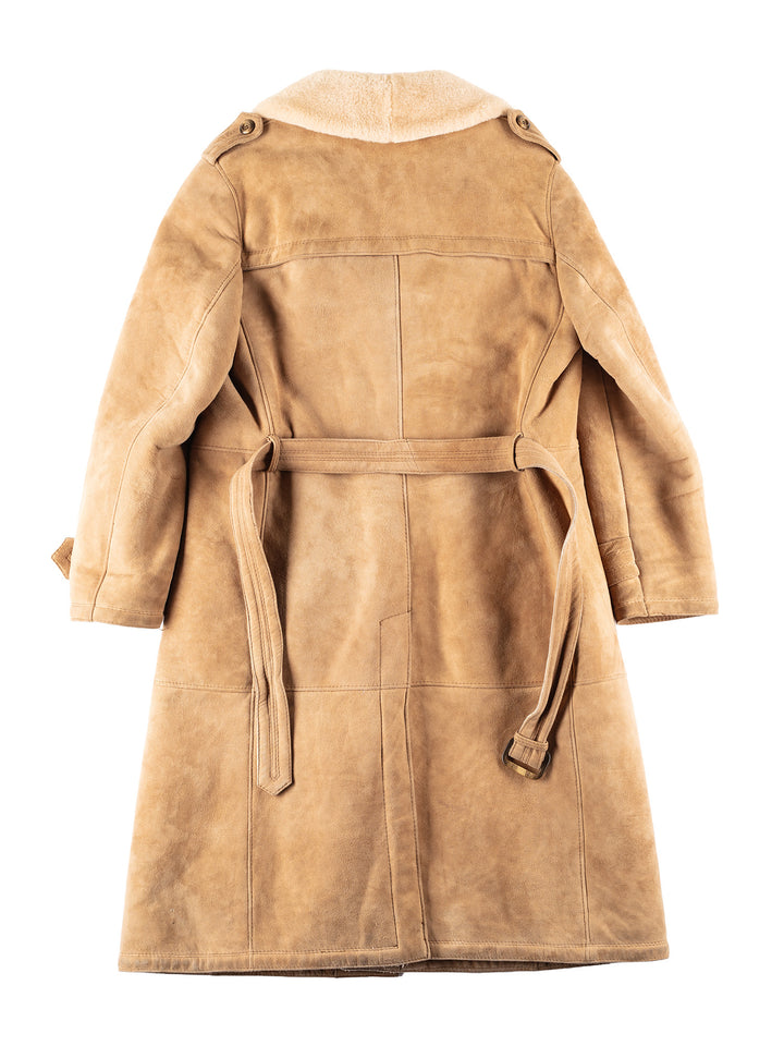 Vintage 80's Men Sheepskin Coat in BeigeVN098