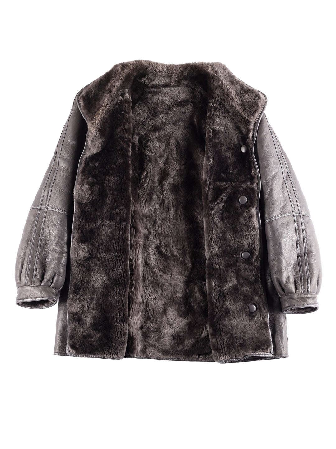 Vintage 00's Women Sheepskin Coat in Purple