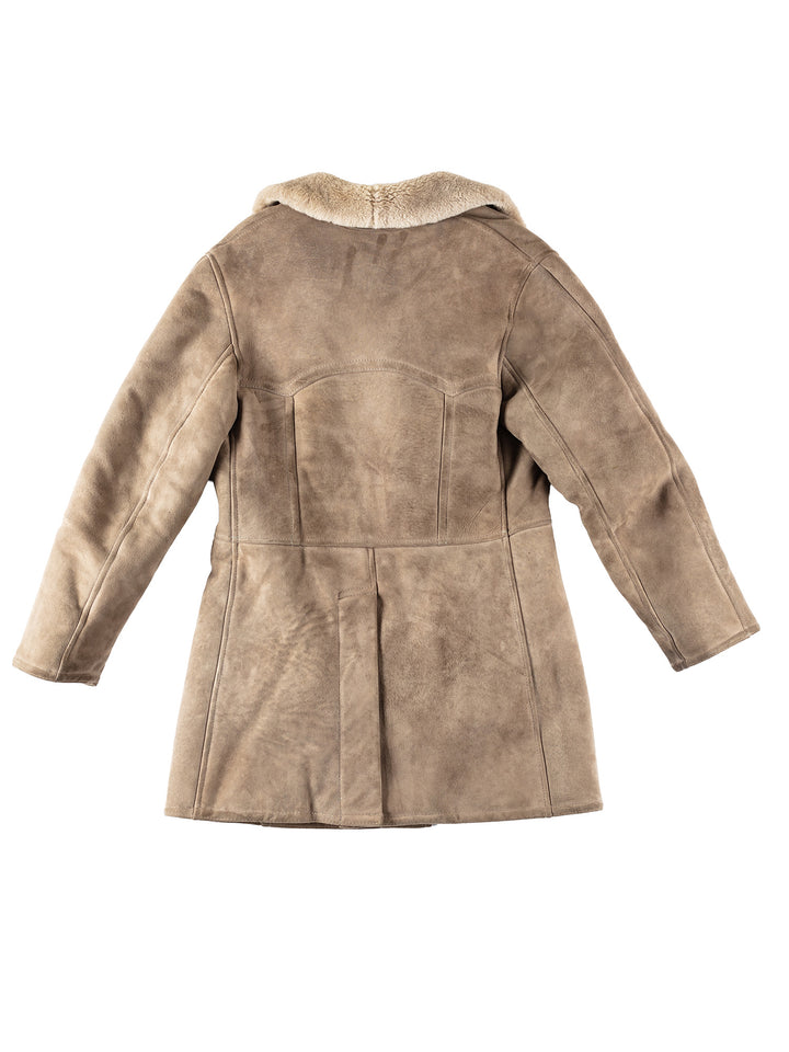 Vintage 70's Men Sheepskin Coat in GrayVN139