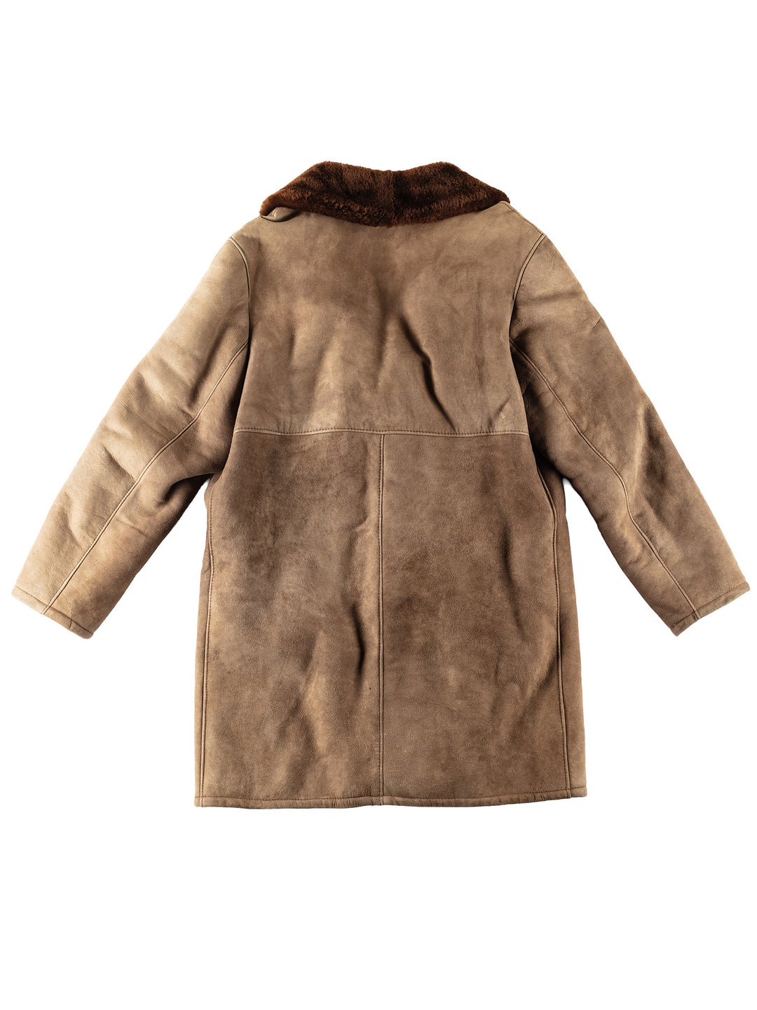 Vintage 80's Men Sheepskin Coat in BeigeVN394