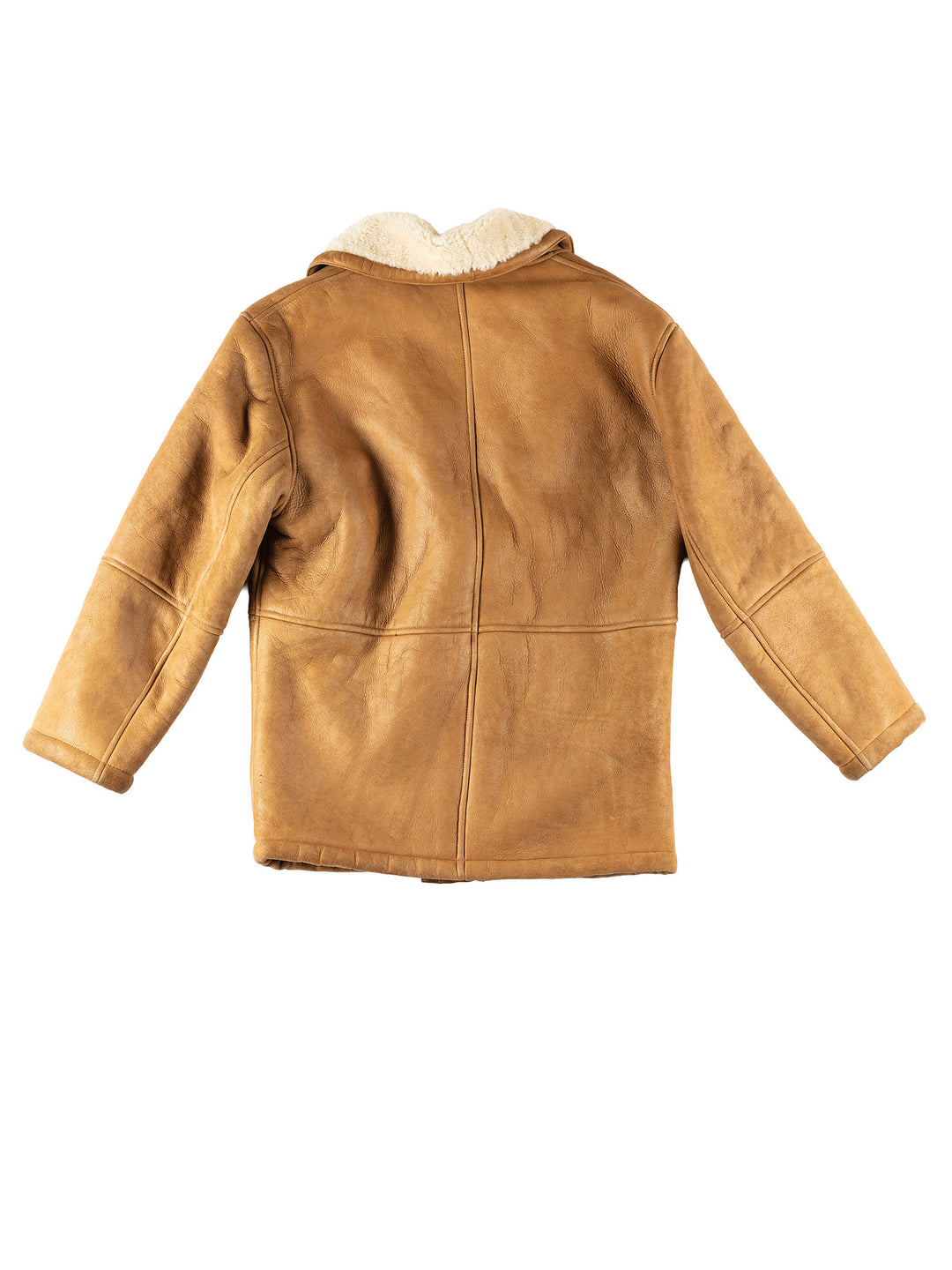Vintage 80's Men Sheepskin Coat in BrownVN221