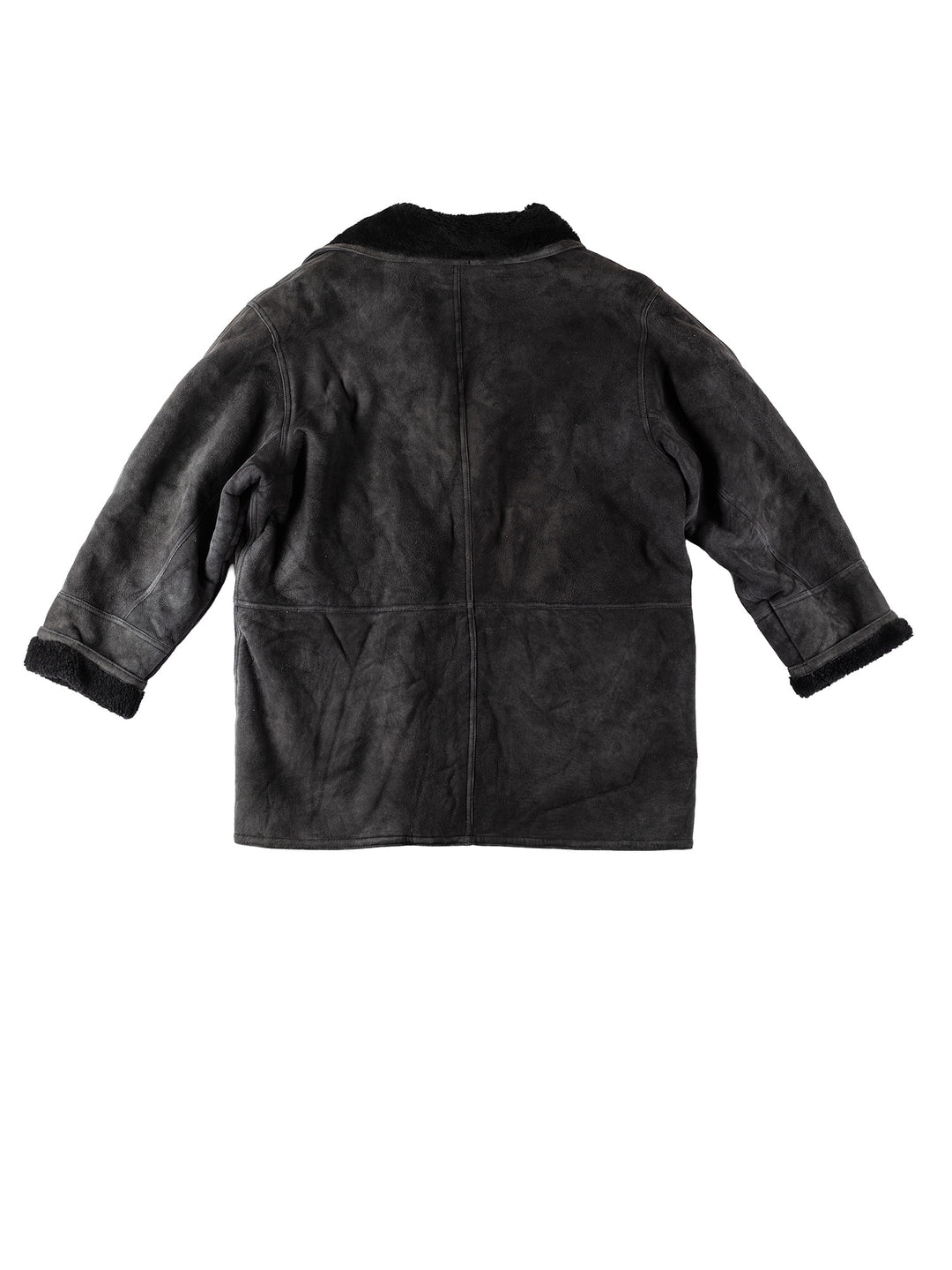 Vintage 90's Men Sheepskin Coat in BlackVN151