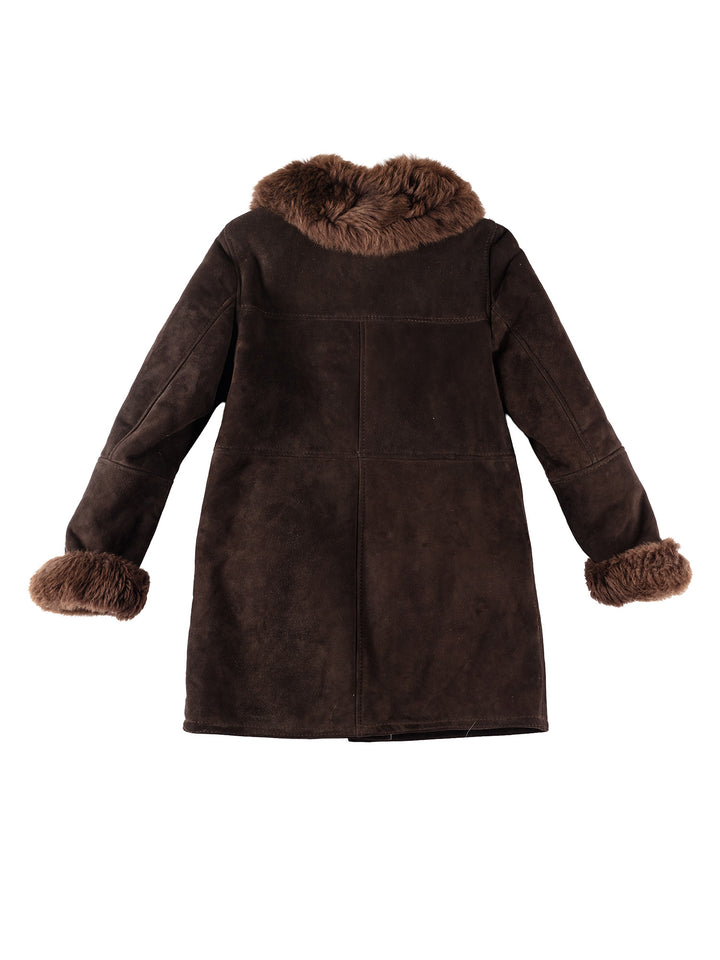 Vintage 70's Women Sheepskin Coat in BrownMN280
