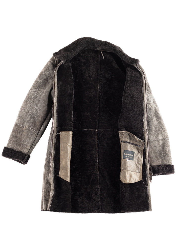 Vintage 00's Women Sheepskin Coat in Gray
