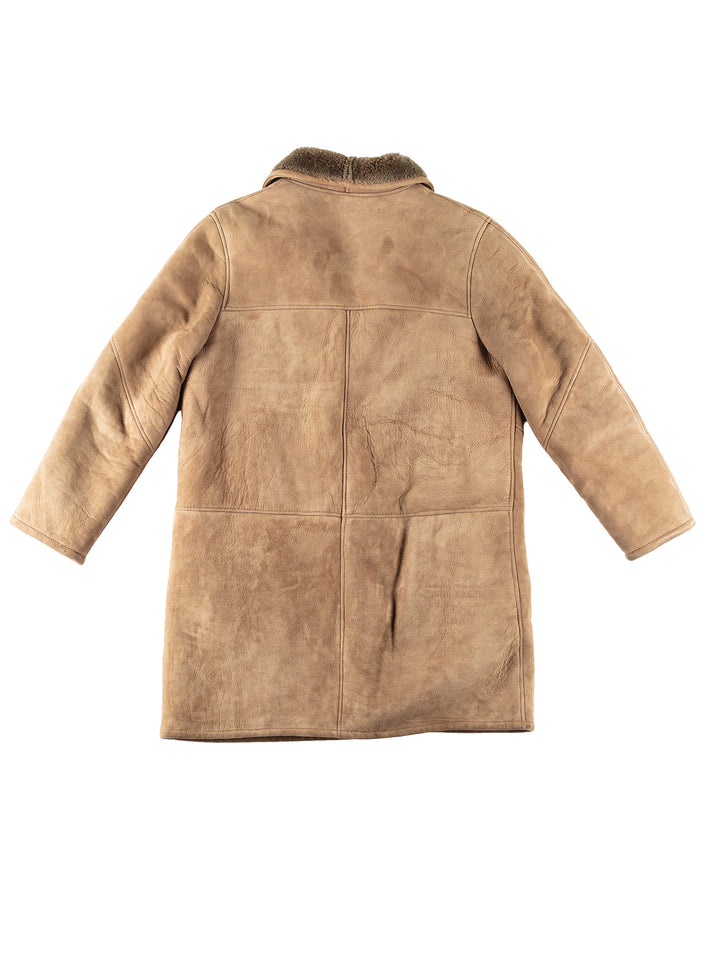 Vintage 80's Women Sheepskin Coat in BeigeMN199