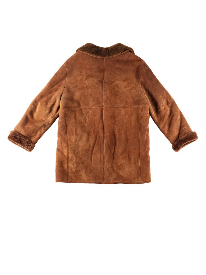 Vintage 70's Women Sheepskin Coat in BrownMN201
