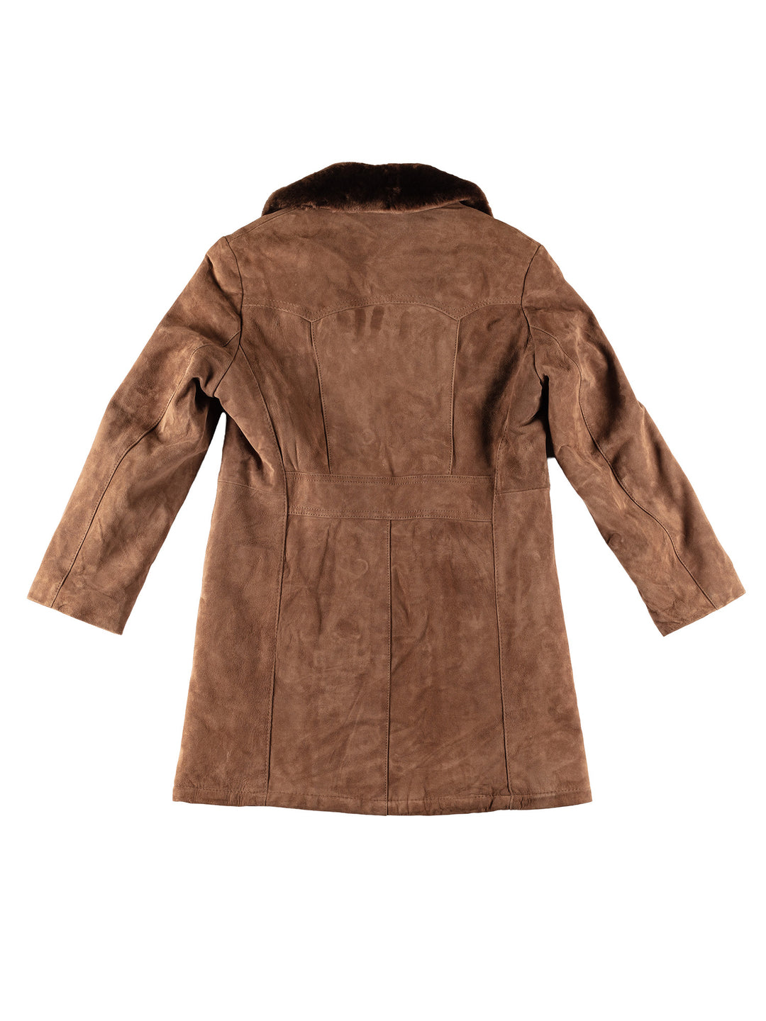 Vintage 70's Men Faux Sheepskin Coat in BrownVN598