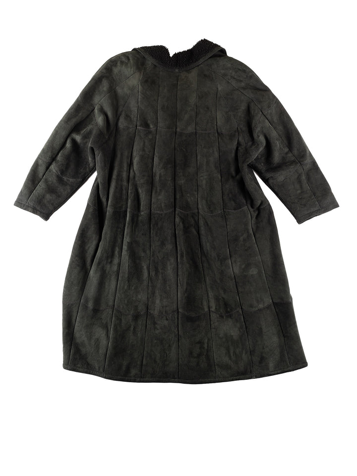 Vintage 90's Women Sheepskin Coat in GreenMN209