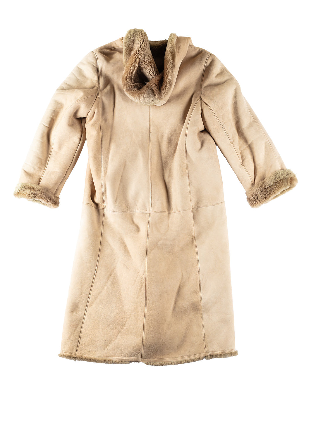 Vintage 80's Women Sheepskin Coat in BeigeMN180
