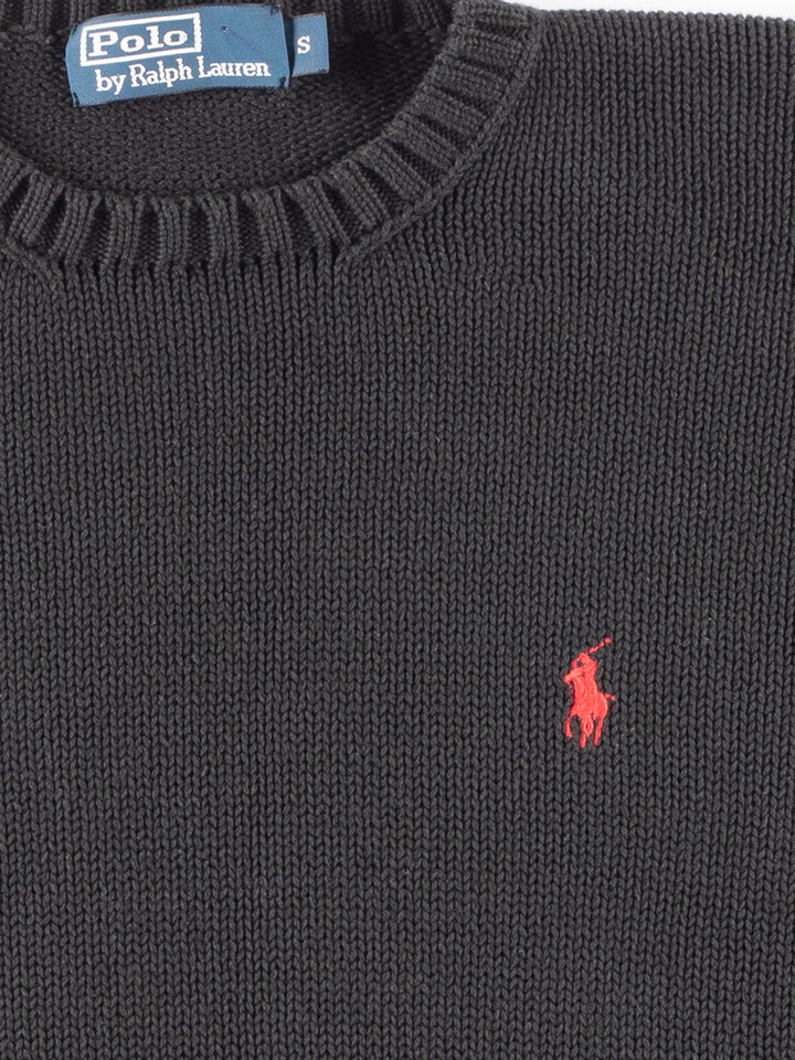 Vintage 2000. gadu Ralph Lauren džemperis melnā krāsā