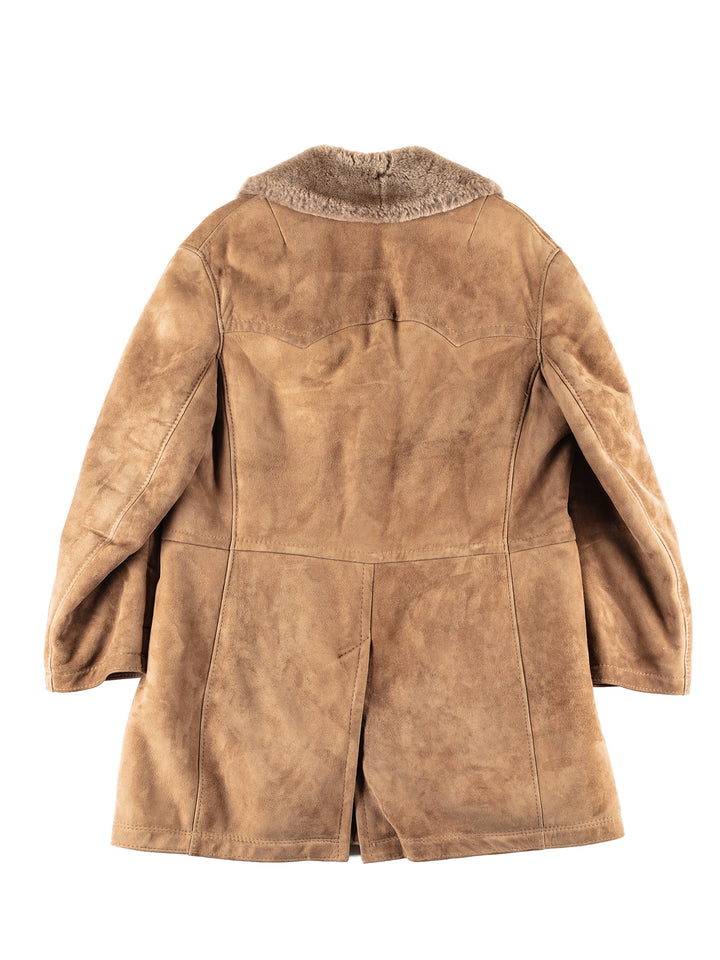 Vintage 70's Men Sheepskin Coat in Brown