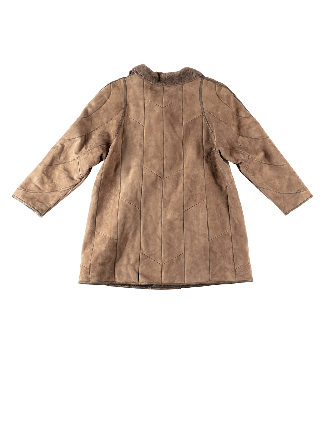 Vintage 80's Women Sheepskin Coat in BeigeMN176