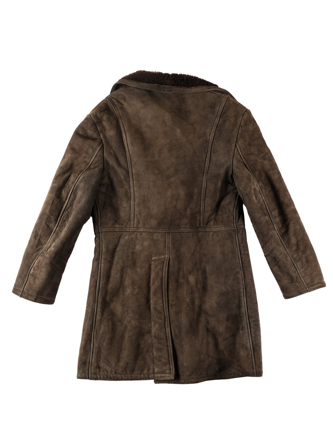 Vintage 70's Men Faux Sheepskin Coat in BrownVN137