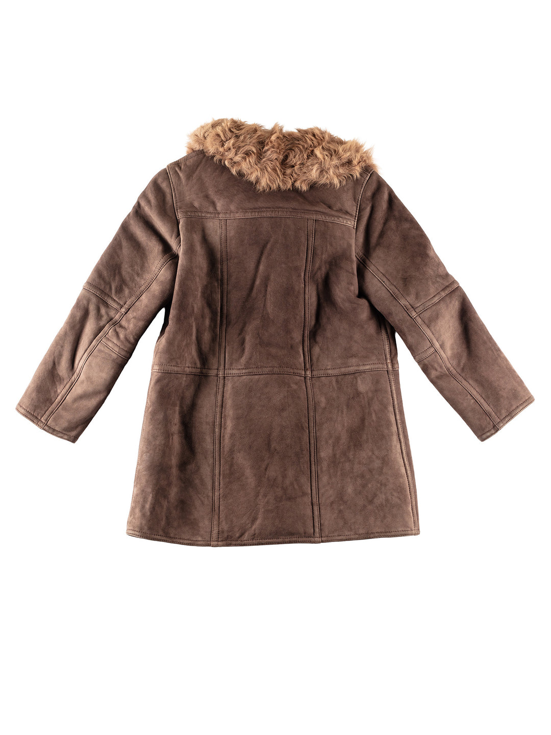 Vintage 80's Women Sheepskin Coat in BrownMN247