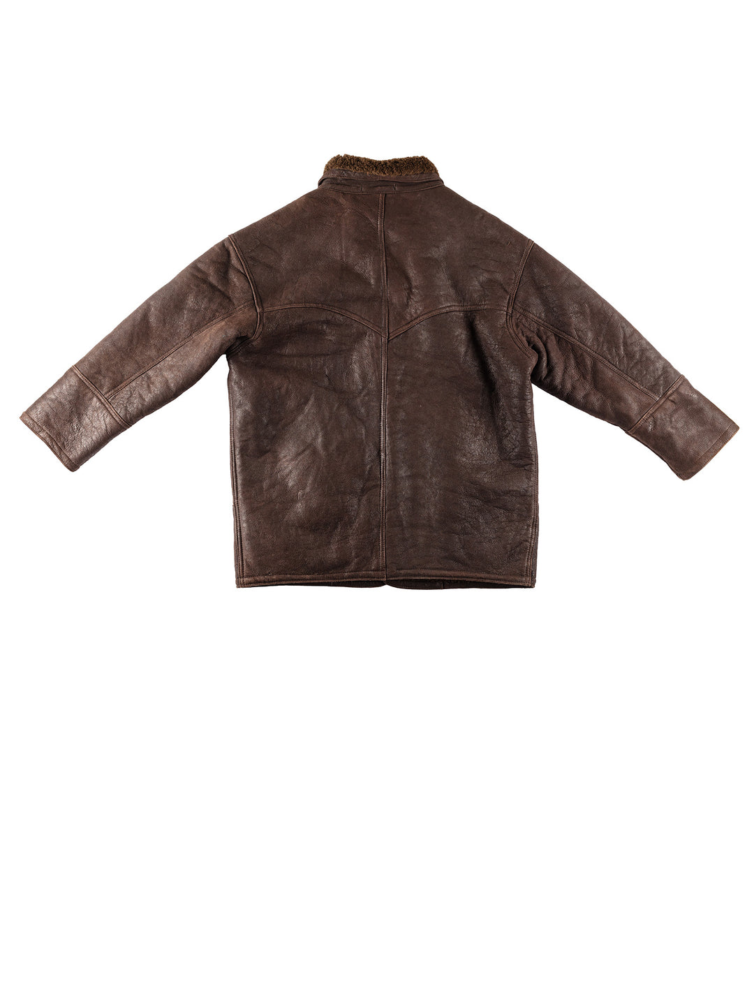Vintage 90's Men Sheepskin Coat in BrownVN183