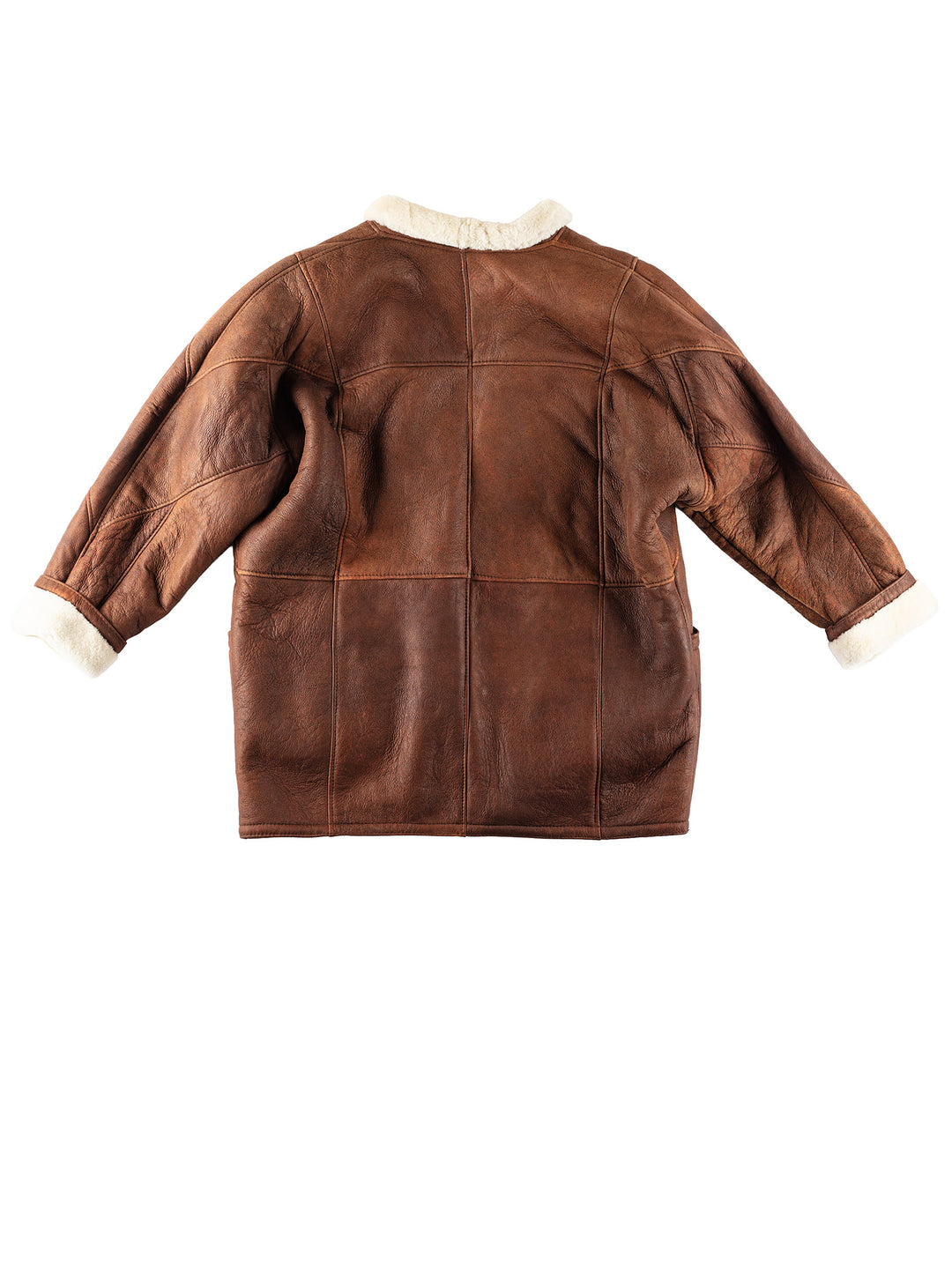 Vintage 80's Men Sheepskin Coat in BrownVN192