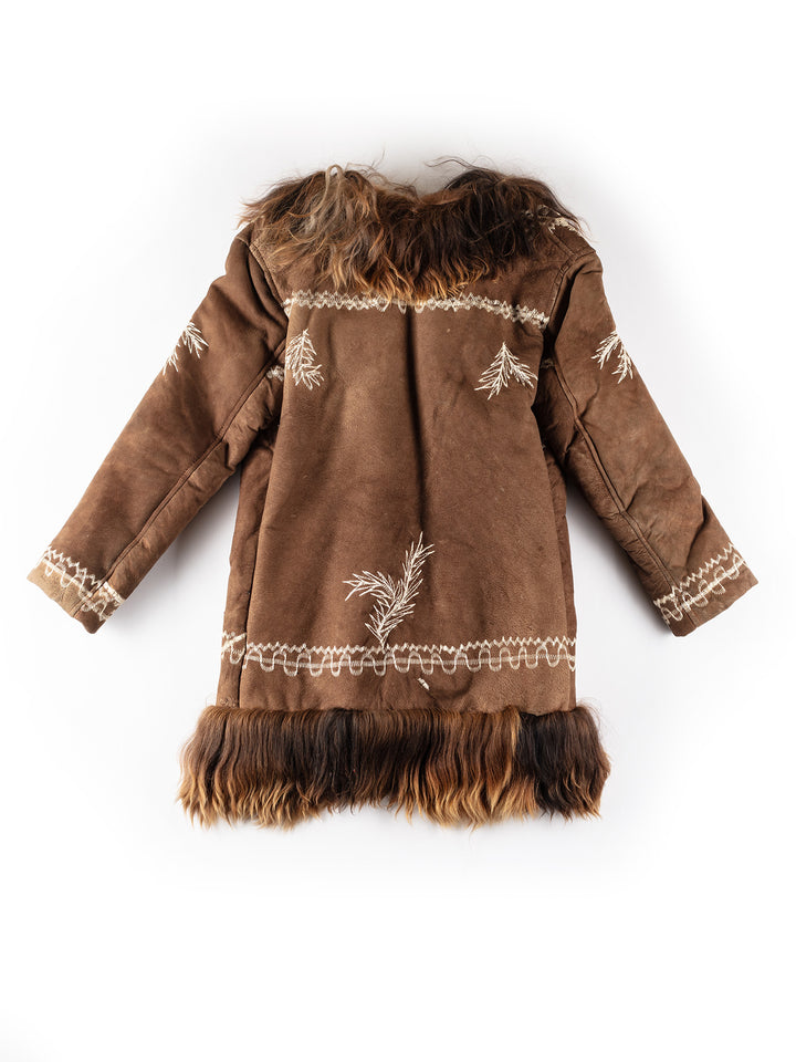 Vintage 70's Women Sheepskin Coat in BrownMN231