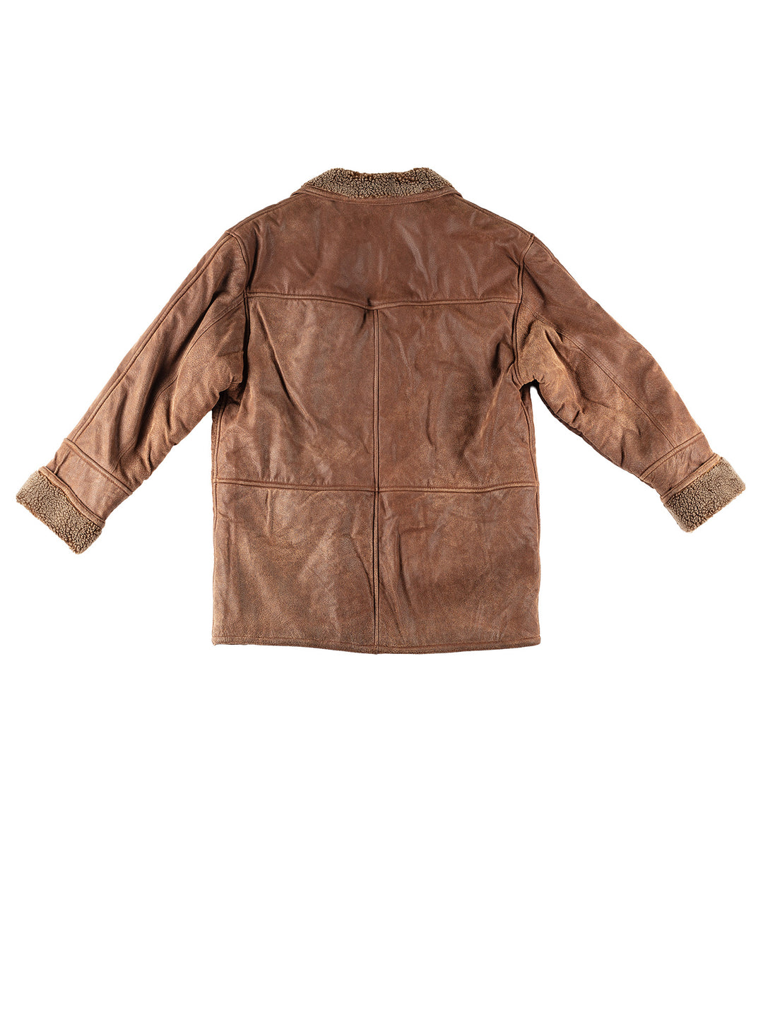 Vintage 80's Men Sheepskin Coat in BrownVN215