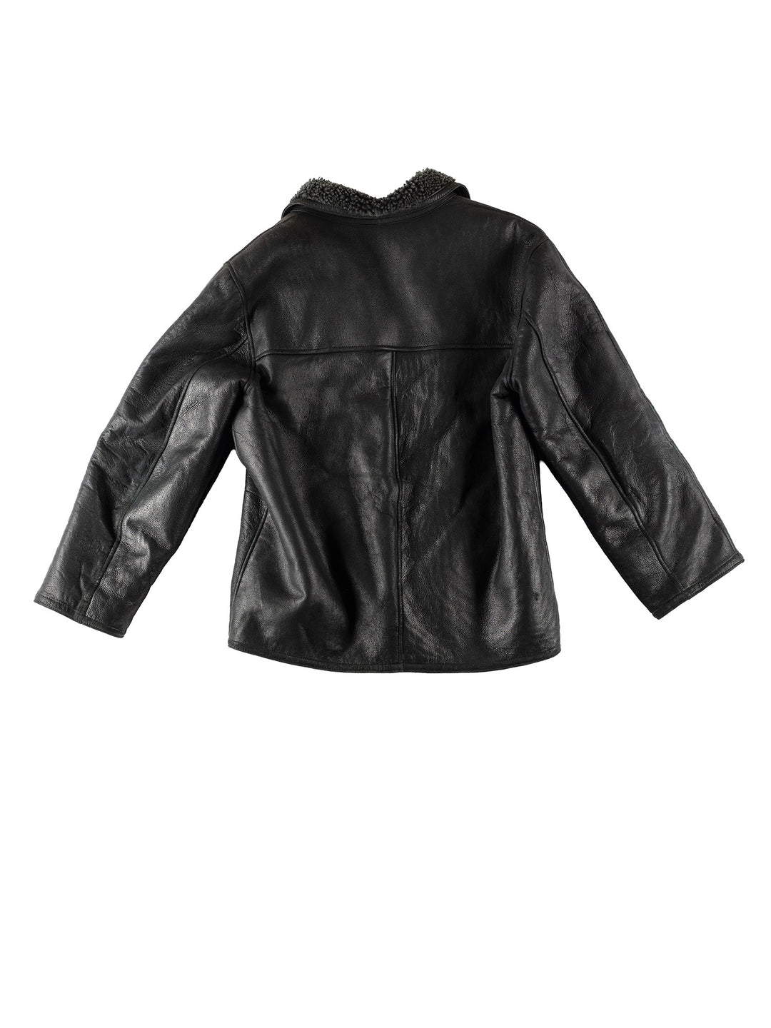Vintage 90's Men Sheepskin Coat in BlackVN400