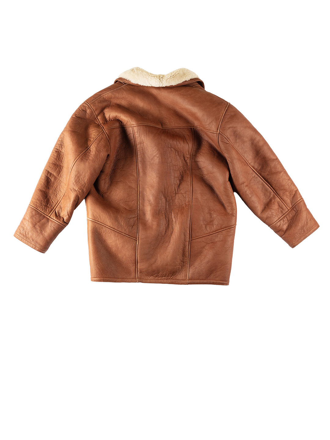 Vintage 80's Men Sheepskin Coat in BrownVN375