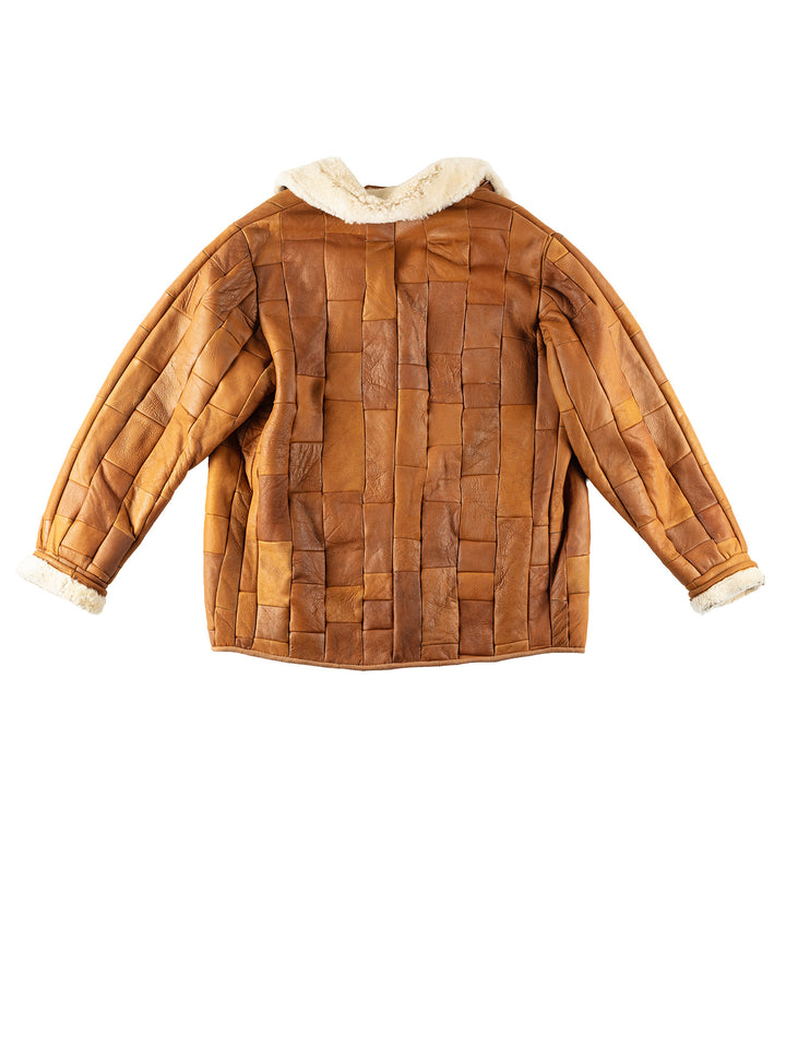 Vintage 90's Men Sheepskin Coat in BrownVN170