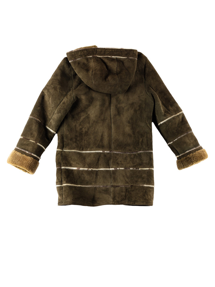 Vintage 70's Women Sheepskin Coat in KhakiMN526