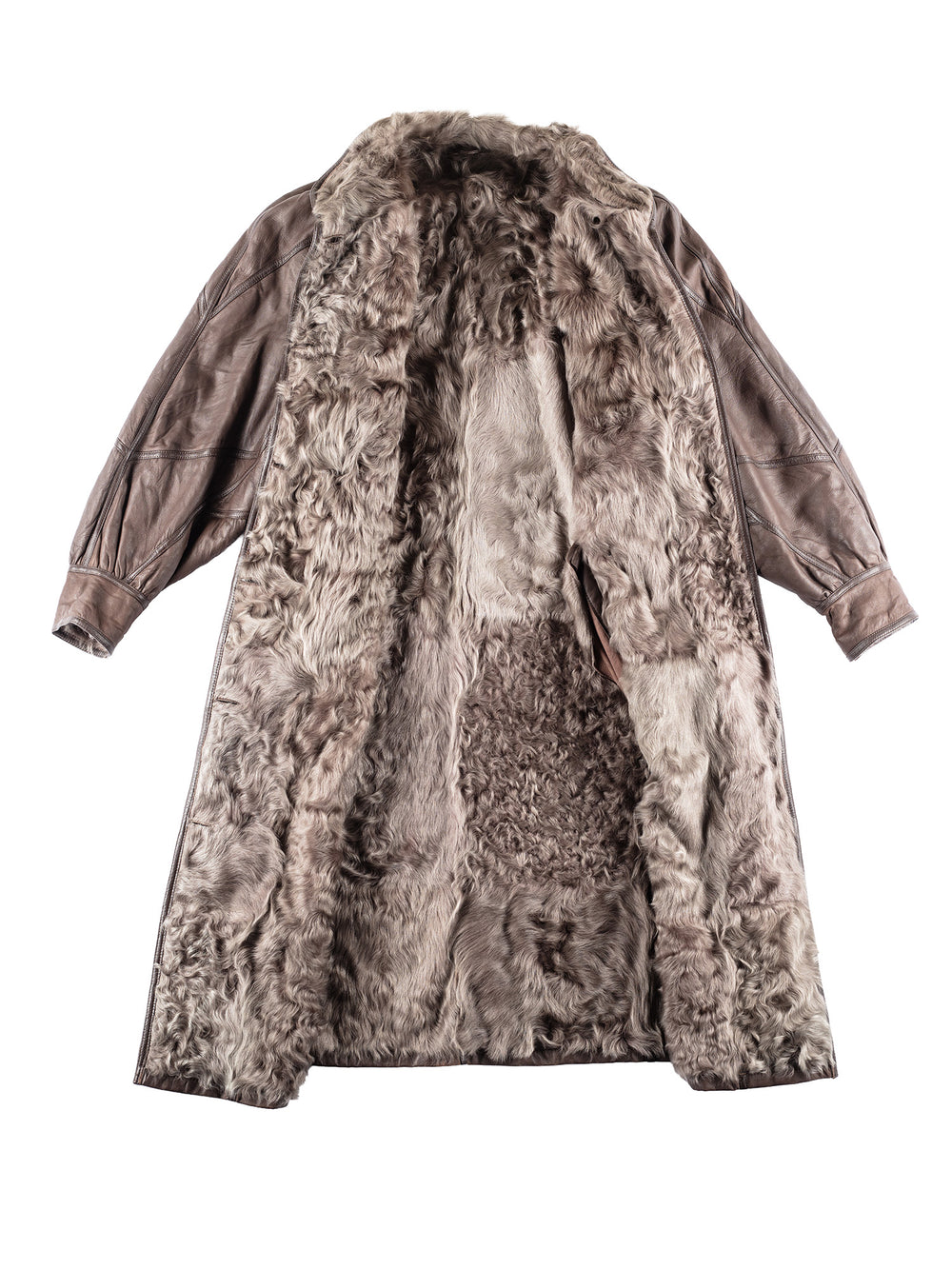 Vintage 90's Women Sheepskin Vest in Brown