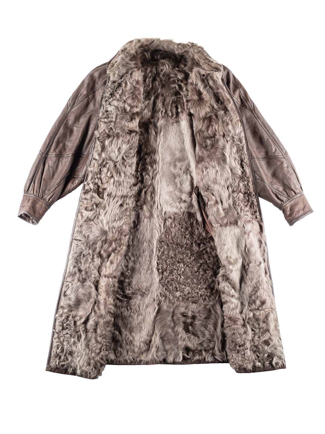 Vintage 90's Women Sheepskin Vest in Brown