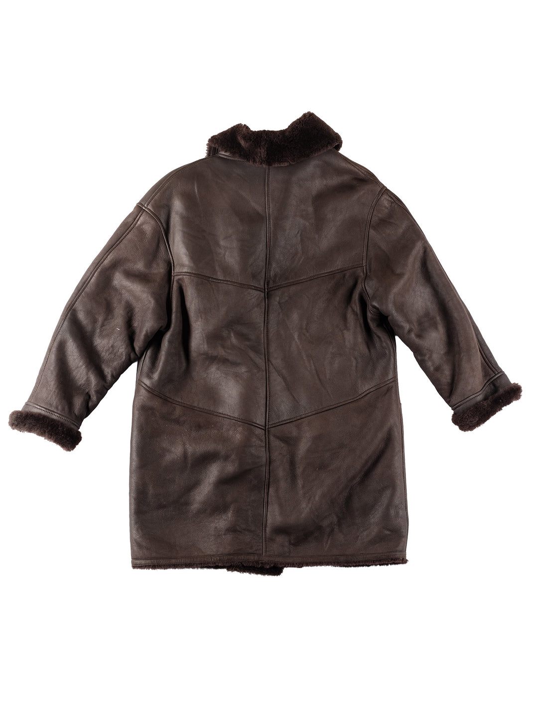 Vintage 80's Women Sheepskin Coat in BrownMN170