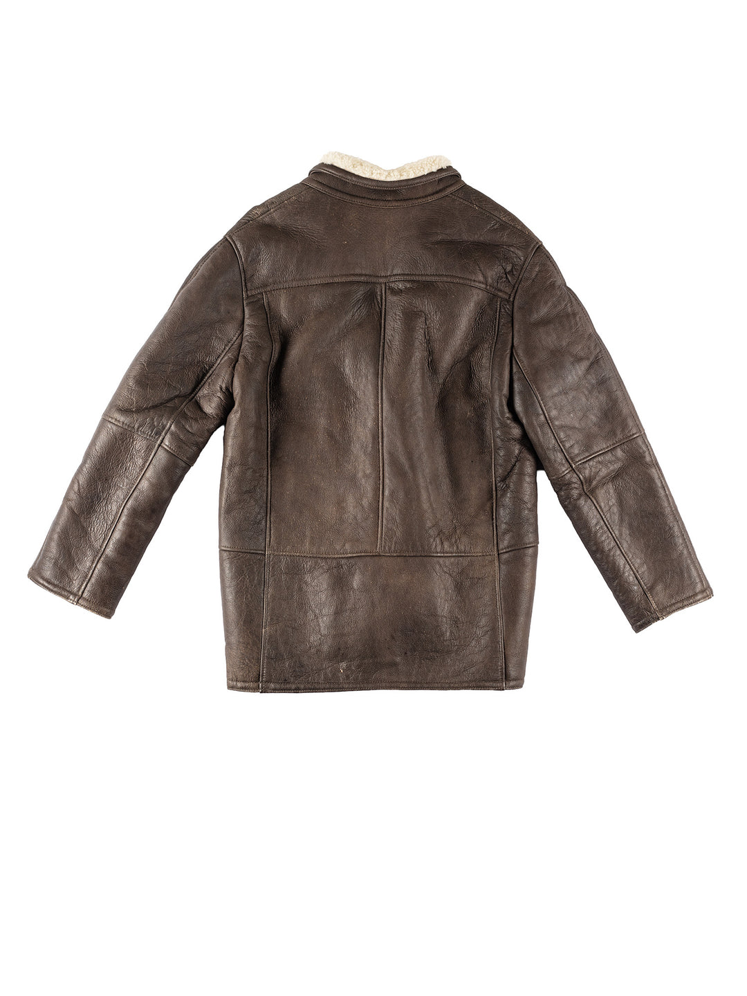 Vintage 80's Men Sheepskin Coat in BrownVN209