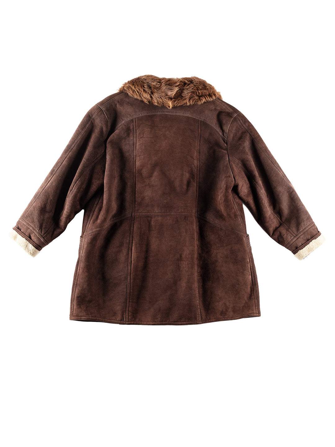 Vintage 80's Women Sheepskin Coat in BrownMN239
