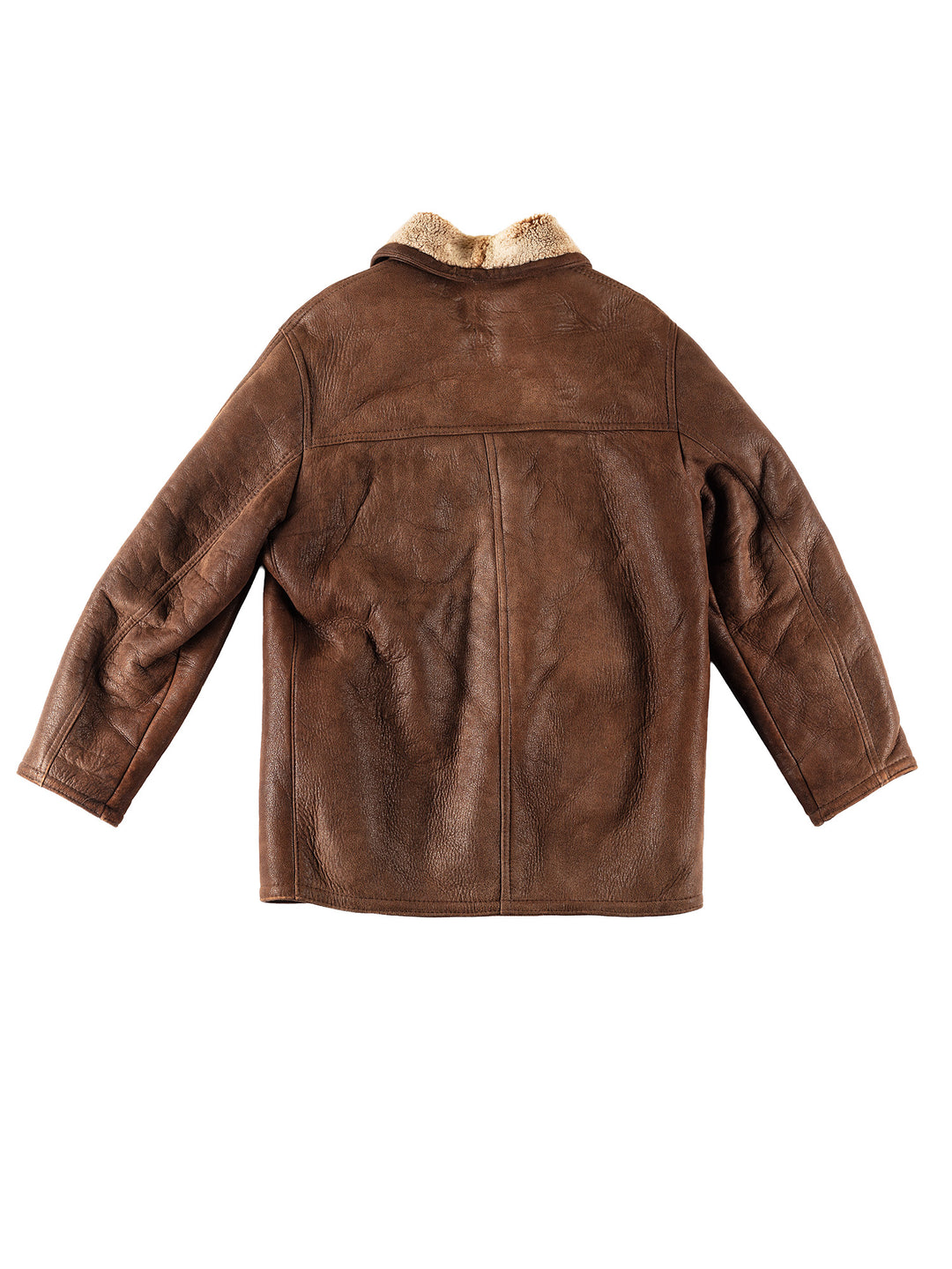 Vintage 80's Men Sheepskin Coat in BrownVN387