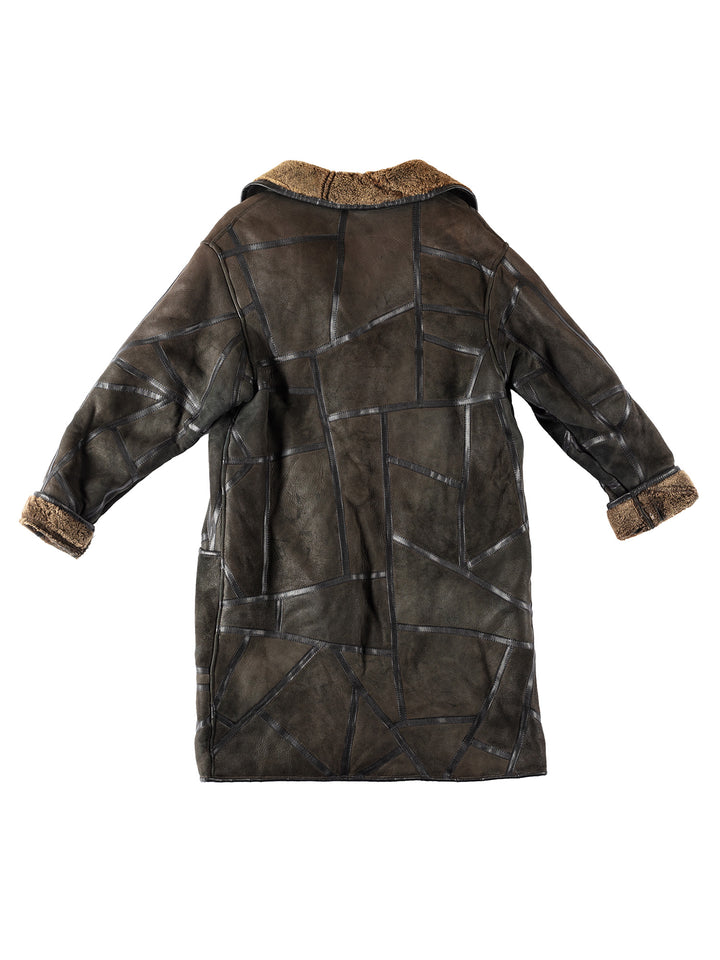 Vintage 80's Women Sheepskin Coat in BrownMN166