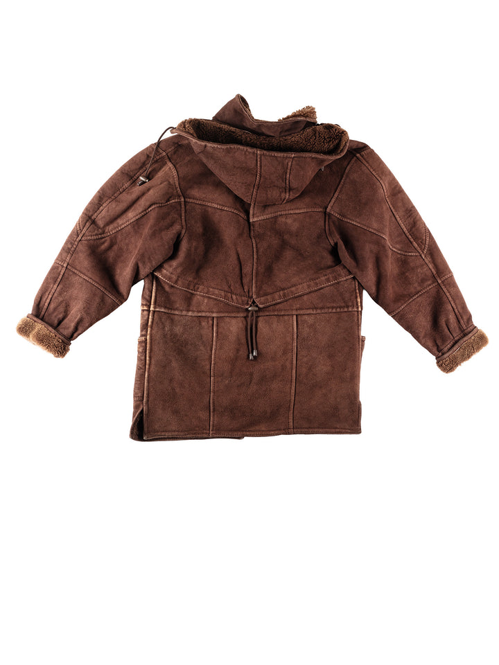Vintage 80's Women Sheepskin Coat in BrownMN221