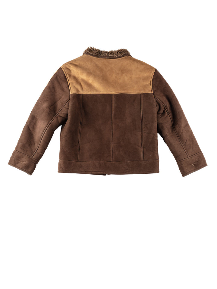Vintage 00's Men Faux Sheepskin Jacket in BrownVN204
