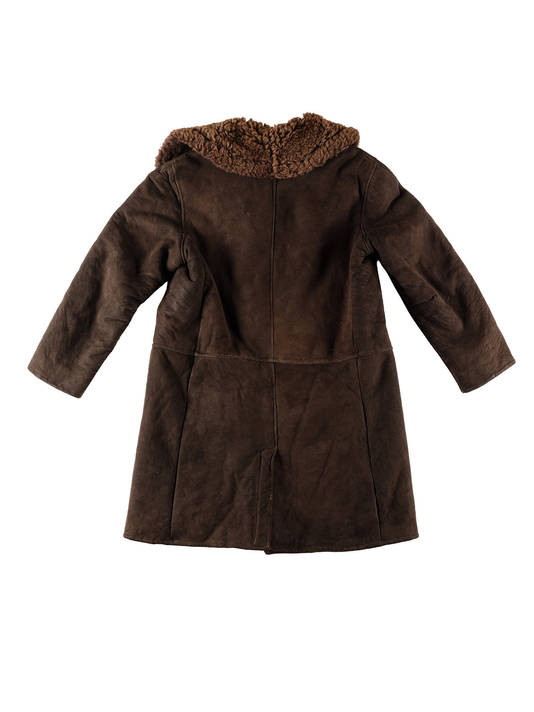 Vintage 80's Men Sheepskin Coat in BrownVN402
