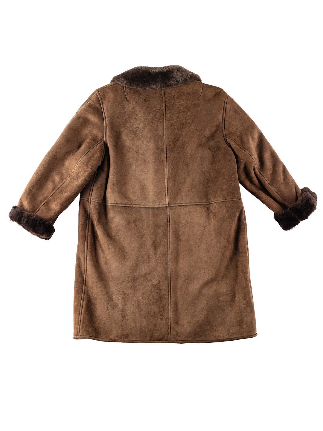 Vintage 80's Men Sheepskin Coat in BrownVN156