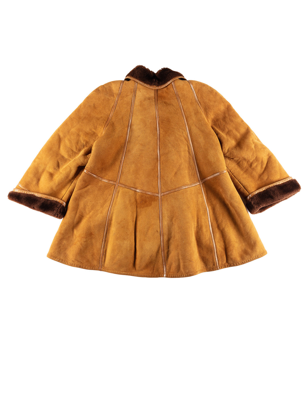 Vintage 80's Women Sheepskin Coat in BrownMN404