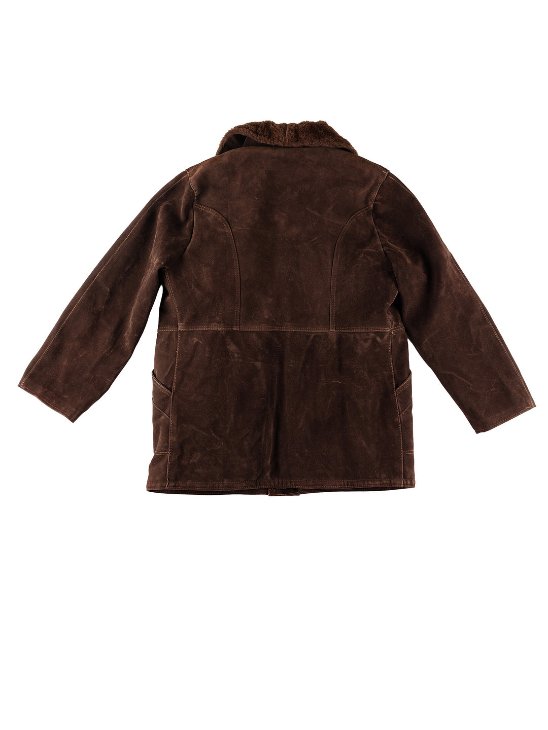 Vintage 90's Men Faux Sheepskin Coat in BrownVN232