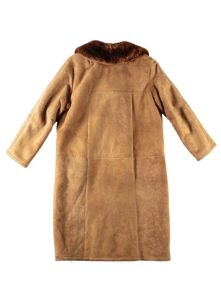Vintage 80's Women Sheepskin Coat in BrownMN174