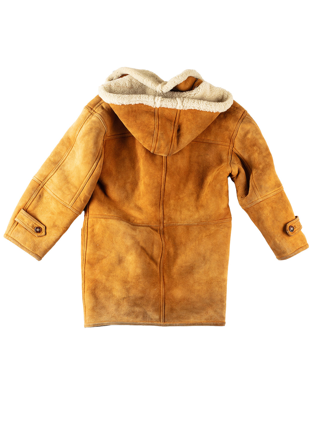 Vintage 80's Men Sheepskin Coat in OrangeVN149