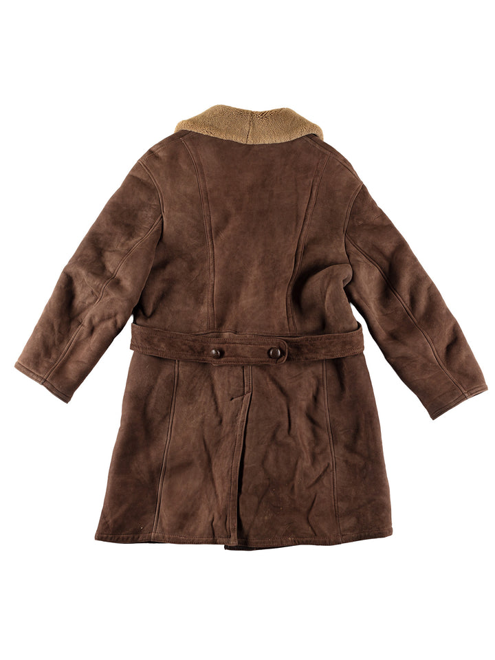 Vintage 70's Men Sheepskin Coat in BrownVN480