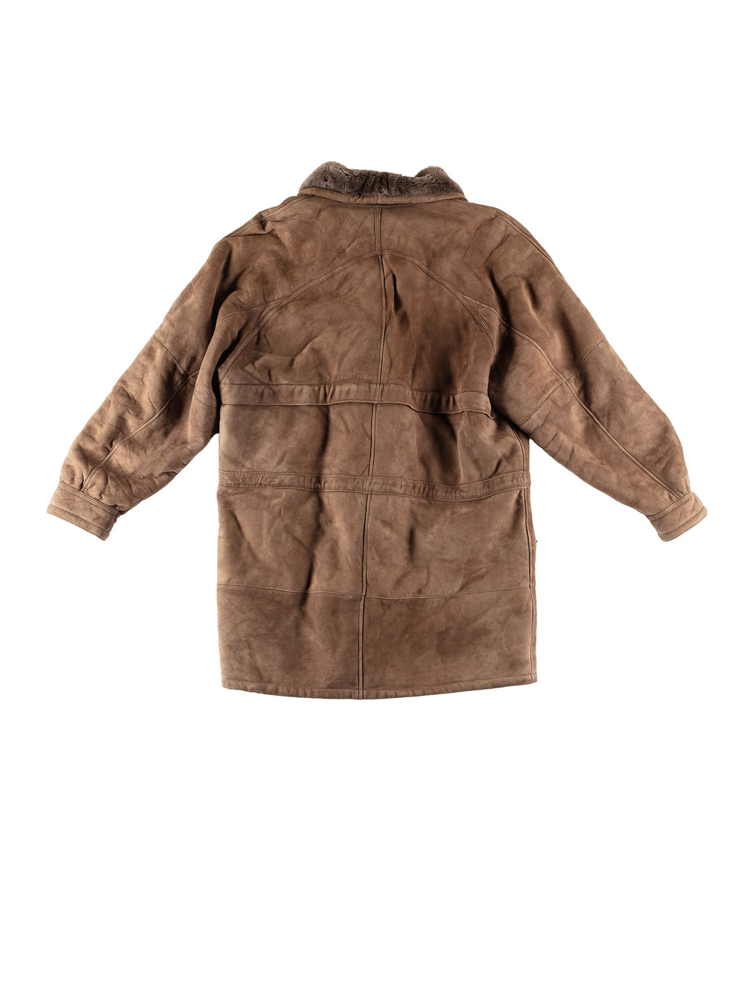 Vintage 80's Men Sheepskin Coat in BrownVN592