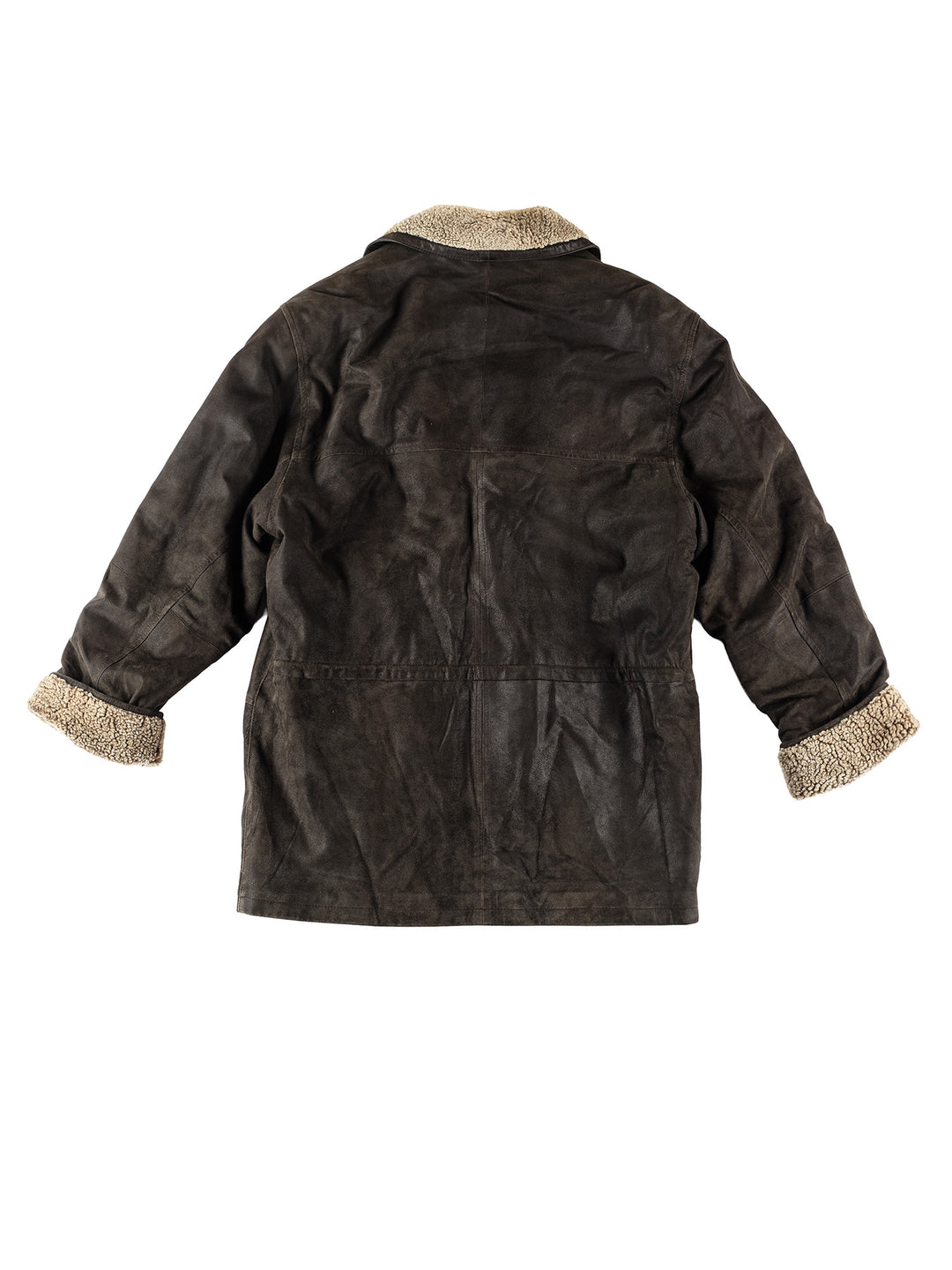 Vintage 90's Men Suede Coat in BlackVN231