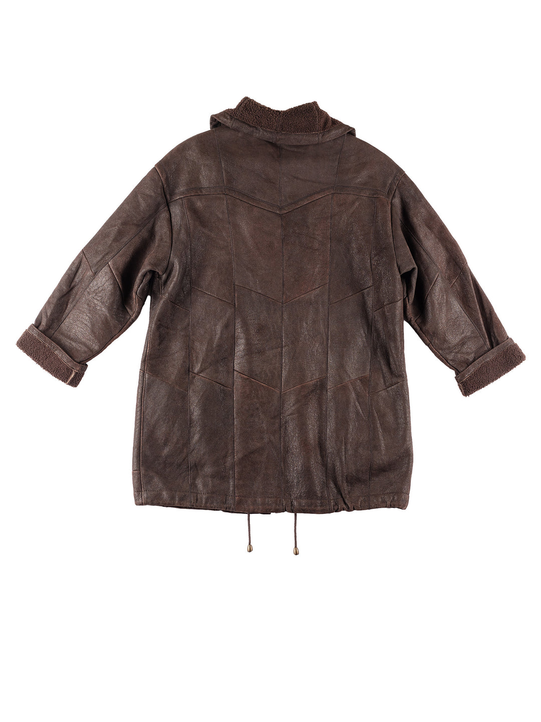 Vintage 80's Women Sheepskin Coat in Brown