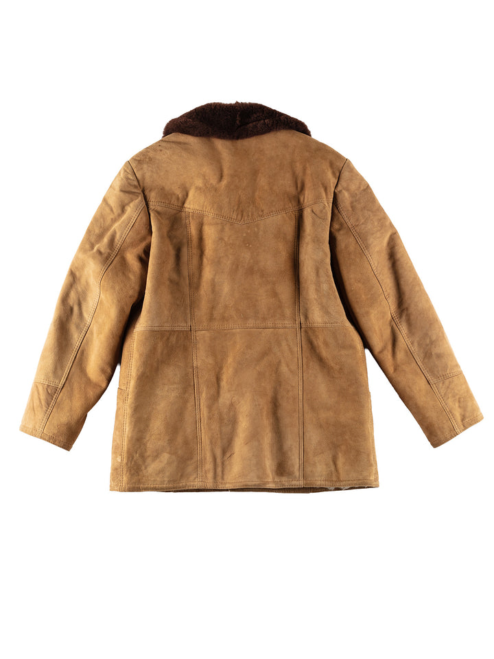 Vintage 70's Men Sheepskin Coat in BrownVN195