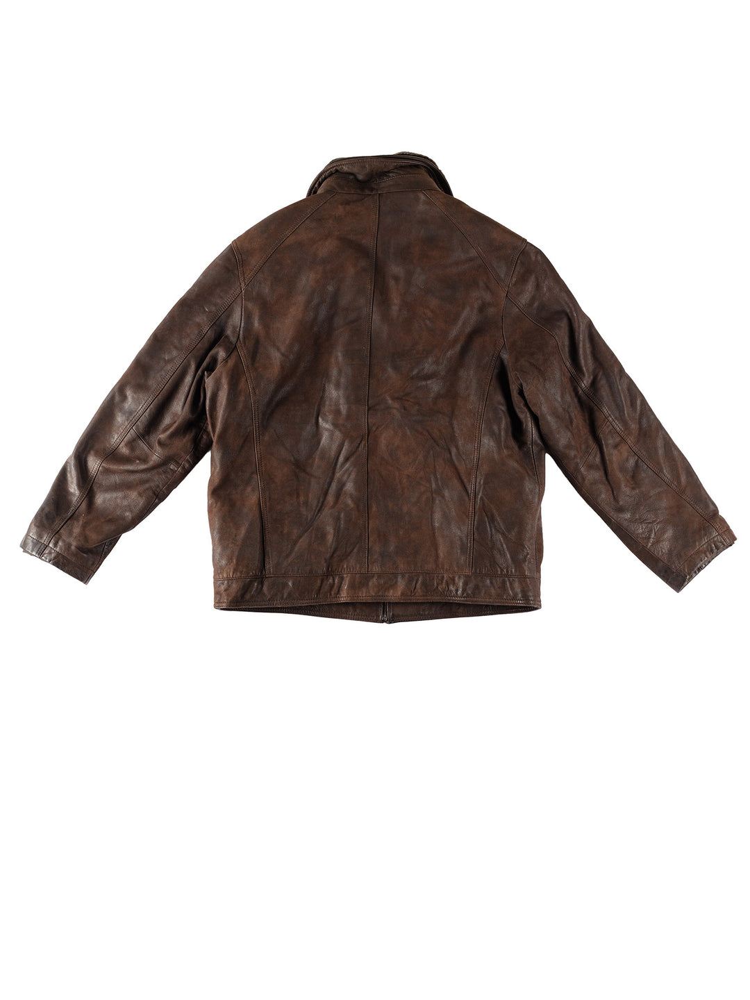 Vintage 80's Men Leather Jacket in BrownVN365