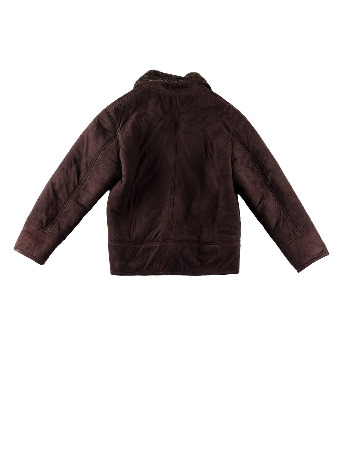 Vintage 90's Men Faux Sheepskin Coat in BrownVN185