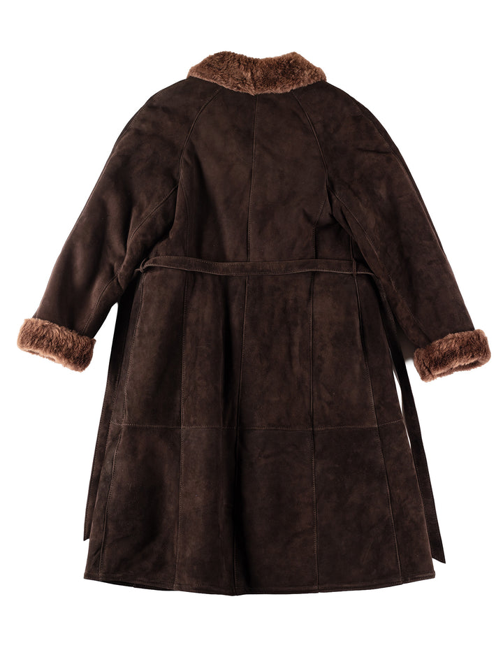 Vintage 70's Women Sheepskin Coat in BrownMN156